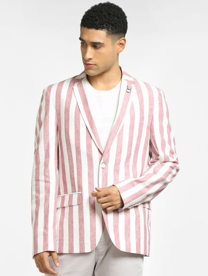 Pink Striped Blazer