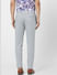 Grey Mid Rise Knit Trousers