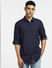Blue Check Print Full Sleeves Shirt_401010+2