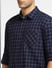 Blue Check Print Full Sleeves Shirt_401010+5