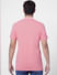 Pink Logo Print Polo Neck T-shirt_401017+4