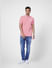 Pink Logo Print Polo Neck T-shirt_401017+6