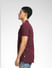 Burgundy Polo Neck T-shirt_401025+3