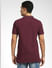 Burgundy Polo Neck T-shirt_401025+4