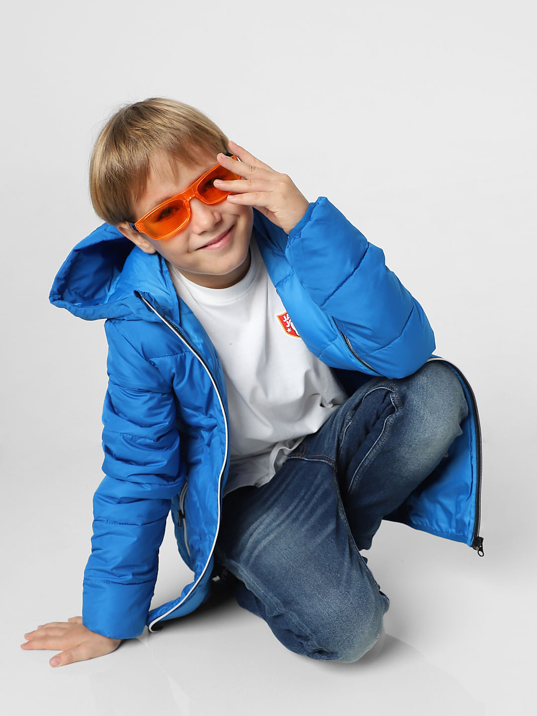 Boys blue clearance puffer jacket