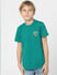 Boys Green Crew Neck T-shirt_398502+2