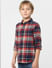 Boys Red Check Full Sleeves Shirt_398956+3
