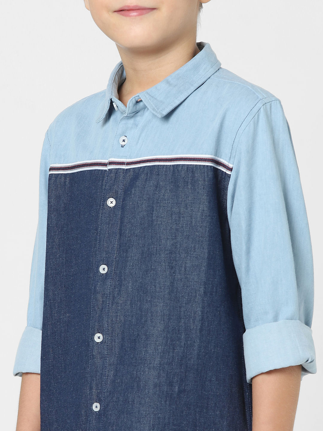 Long Sleeve Denim Shirt with Pockets Printed Checks - Western Shirt – Don  Max