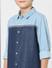 Boys Blue Colourblocked Denim Shirt_398510+5