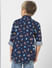 Boys Blue Printed Full Sleeves Shirt_398512+4