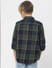 Boys Green Check Print Full Sleeves Shirt_398513+4