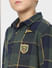 Boys Green Check Print Full Sleeves Shirt_398513+5