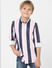 Boys Peach Striped Full Sleeves Shirt_398528+2