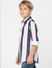 Boys Peach Striped Full Sleeves Shirt_398528+3
