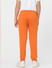 Boys Orange Mid Rise Logo Print Sweatpants_398531+4