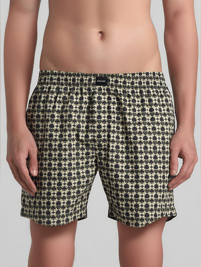 Green Printed Cotton Boxers