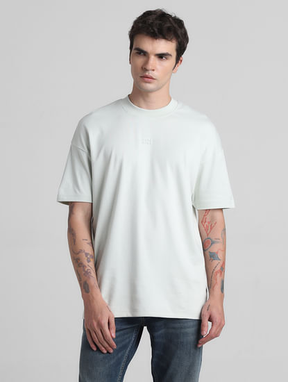 White Graphic Print Oversized T-shirt
