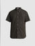 Dark Green Cotton Short Sleeves Shirt_416216+7