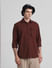 Maroon Cotton Full Sleeves Shirt_416219+1