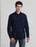 Dark Blue Cotton Full Sleeves Shirt_416221+2