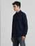 Dark Blue Cotton Full Sleeves Shirt_416221+3
