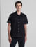 Black Oversized Short Sleeves Shirt_416223+2