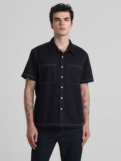 Black Oversized Short Sleeves Shirt