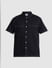Black Oversized Short Sleeves Shirt_416223+7