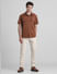 Brown Oversized Short Sleeves Shirt_416225+6