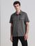 Dark Grey Oversized Short Sleeves Shirt_416226+2
