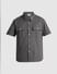 Dark Grey Oversized Short Sleeves Shirt_416226+7