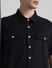 Black Oversized Short Sleeves Shirt_416227+5