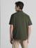 Green Oversized Short Sleeves Shirt_416228+4