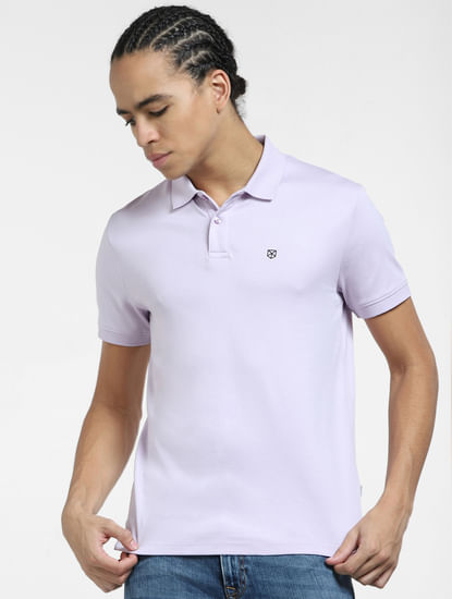 Purple Cotton Polo T-shirt