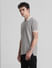 Beige Zip-Up Jacquard Polo T-shirt_416233+3