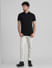 Black Zip-Up Jacquard Polo T-shirt_416234+6