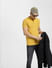 Yellow Cotton Henley T-shirt_416236+1