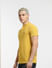 Yellow Cotton Henley T-shirt_416236+3
