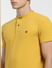 Yellow Cotton Henley T-shirt_416236+5
