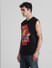 Black Printed Sleeveless T-shirt_416240+3