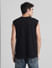 Black Printed Sleeveless T-shirt_416240+4