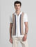 White Front Open Knitted Polo_416242+2