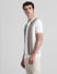 White Front Open Knitted Polo_416242+3