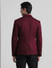 Maroon Knitted Co-ord Set Blazer_416244+4