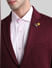 Maroon Knitted Co-ord Set Blazer_416244+5