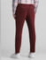 Maroon Knitted Co-ord Set Trousers_416246+3