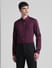 Purple Striped Full Sleeves Shirt_416251+2