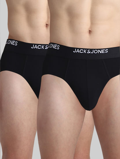 JACK&JONES Pack Of 2 Black Briefs