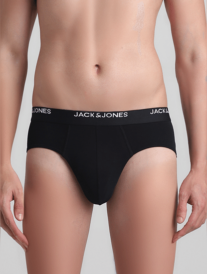 JACK&JONES Pack Of 2 Black & Dark Grey Briefs