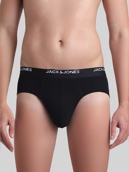 JACK&JONES Pack Of 2 Navy Blue & Black Briefs